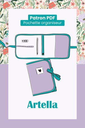 Patron couture pochette organiseur Artella